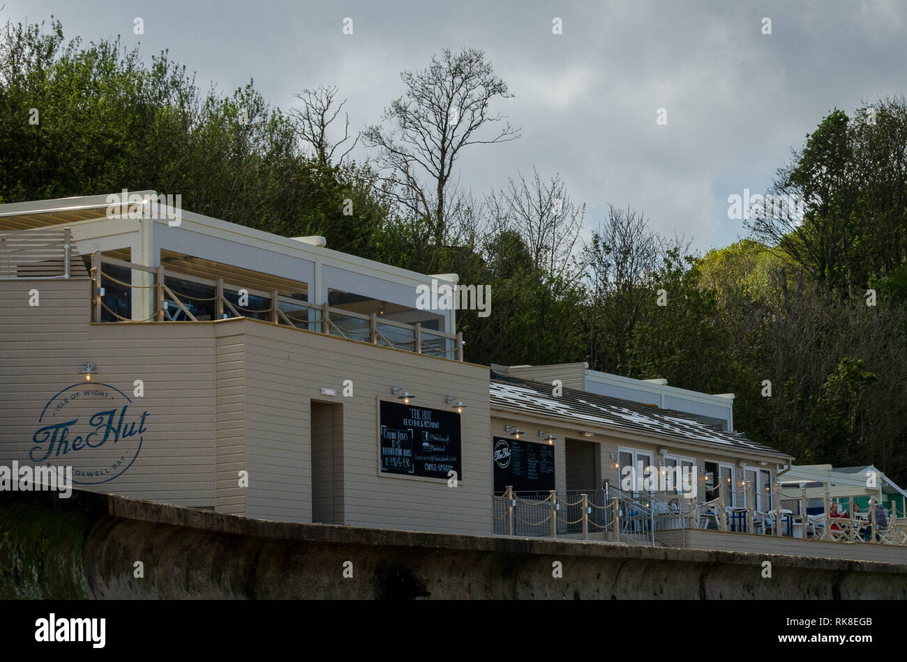 The Hut, Beach Restaurant at Colwell Bay (Freshwater) on the Isle of