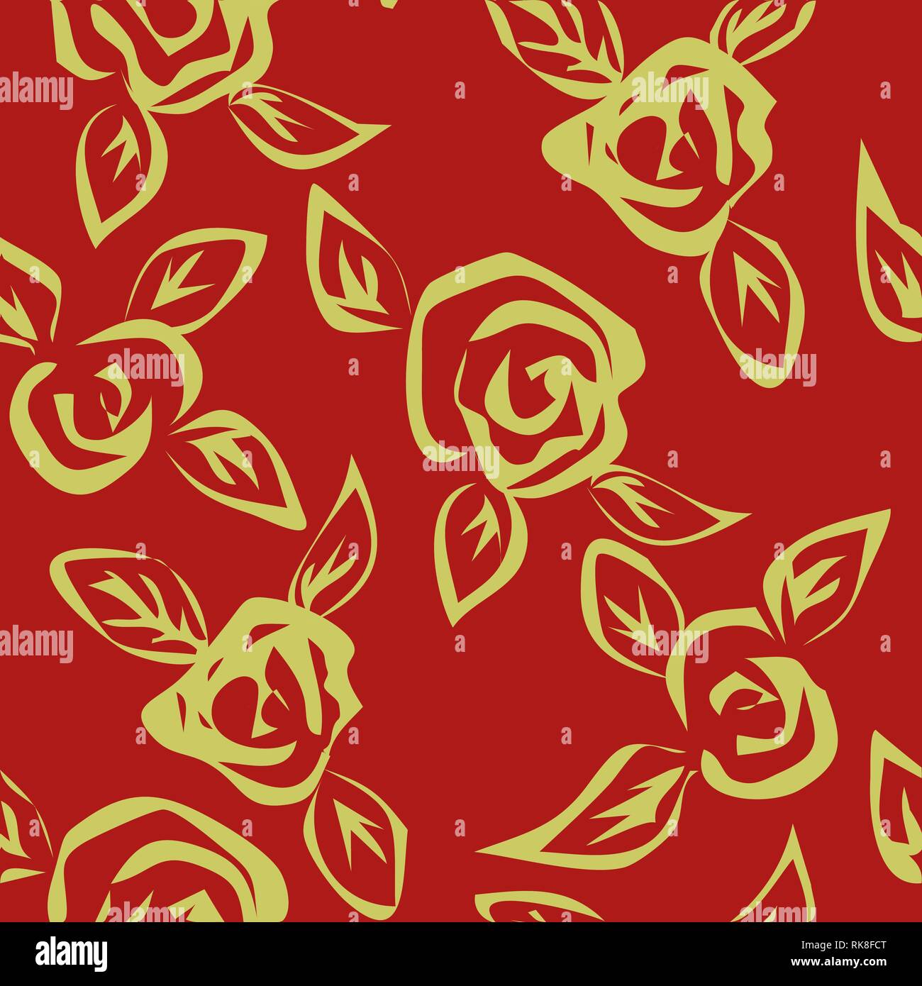 Seamless pattern with roses. Vector illustration Stock Vector Image ...