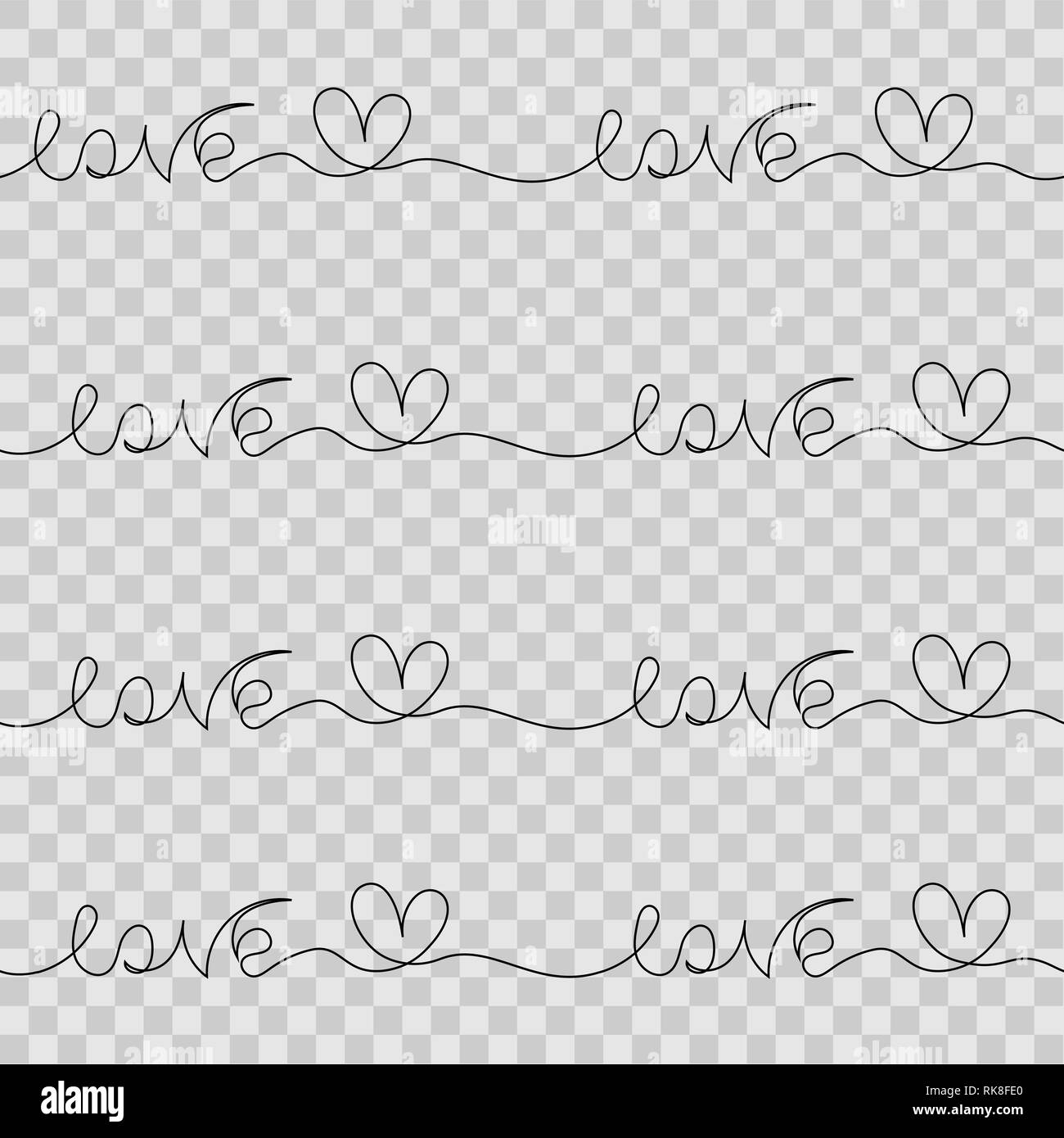Vector seamless pattern with hand inscriptions love Stock Vector Image ...