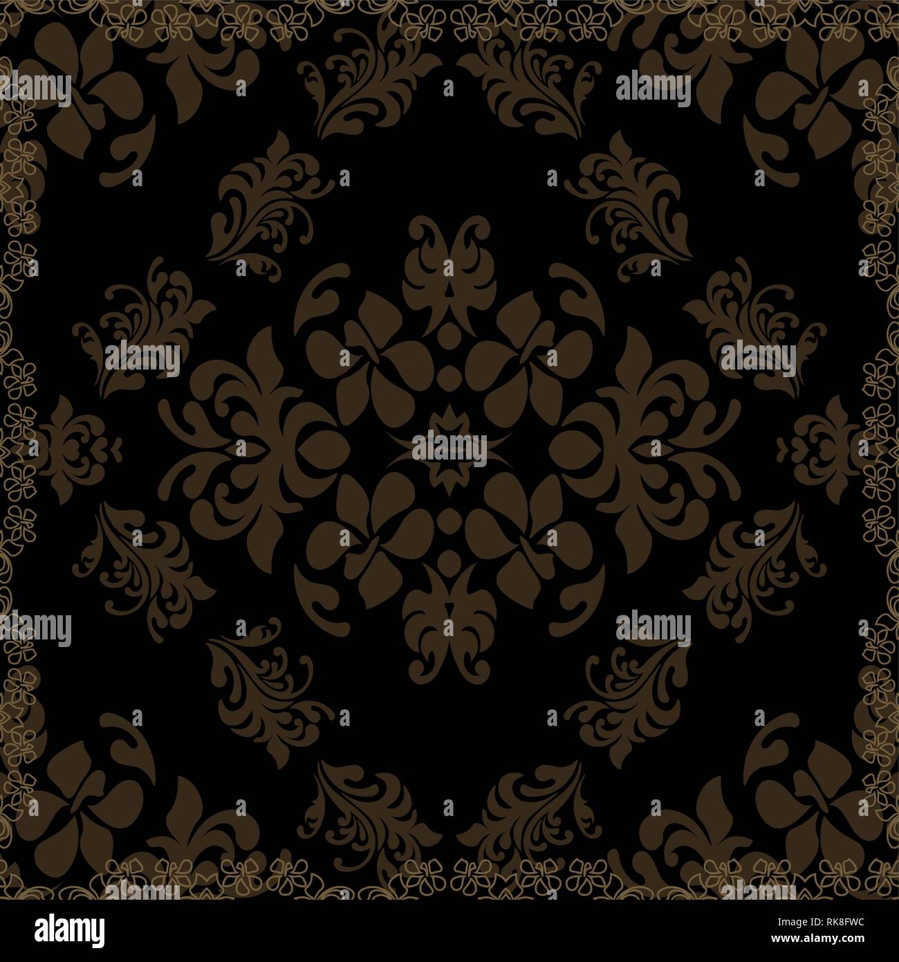 Damask seamless floral background pattern. Vector illustration Stock ...