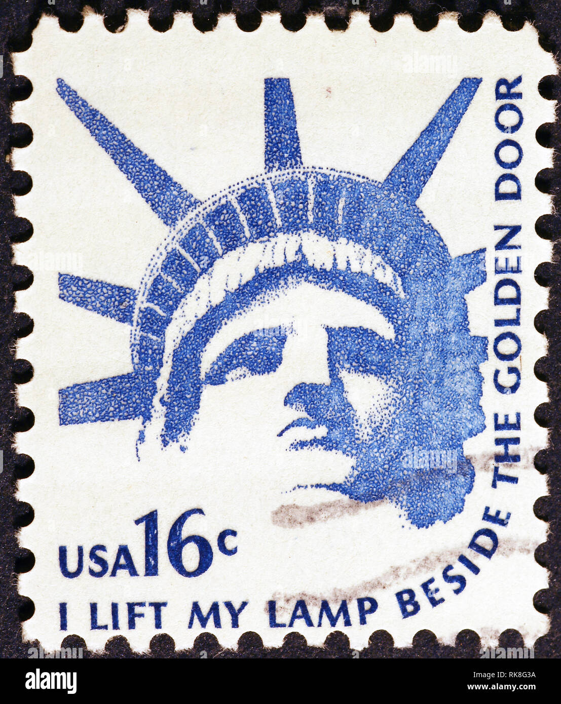 10 Statue of Liberty Vintage Postage Stamps // Blue and White Lady Liberty  New York City Stamps for Mailing