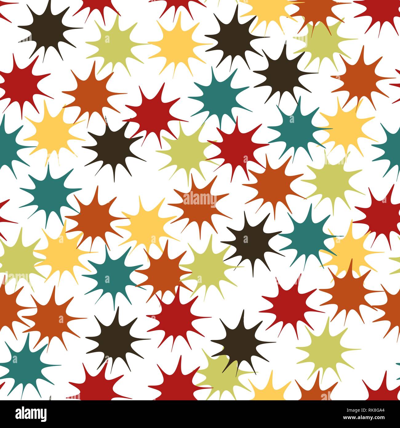 Vector Seamless Colorful Overlapping Color Star Pattern Background ...