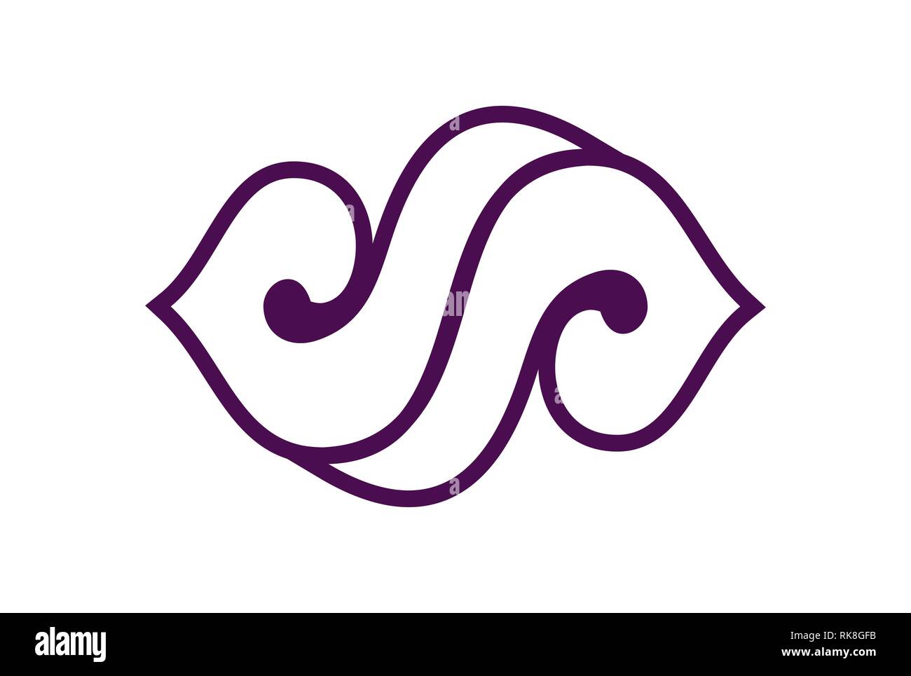 abstract letter s vector logo icon vector concept flat design Stock ...