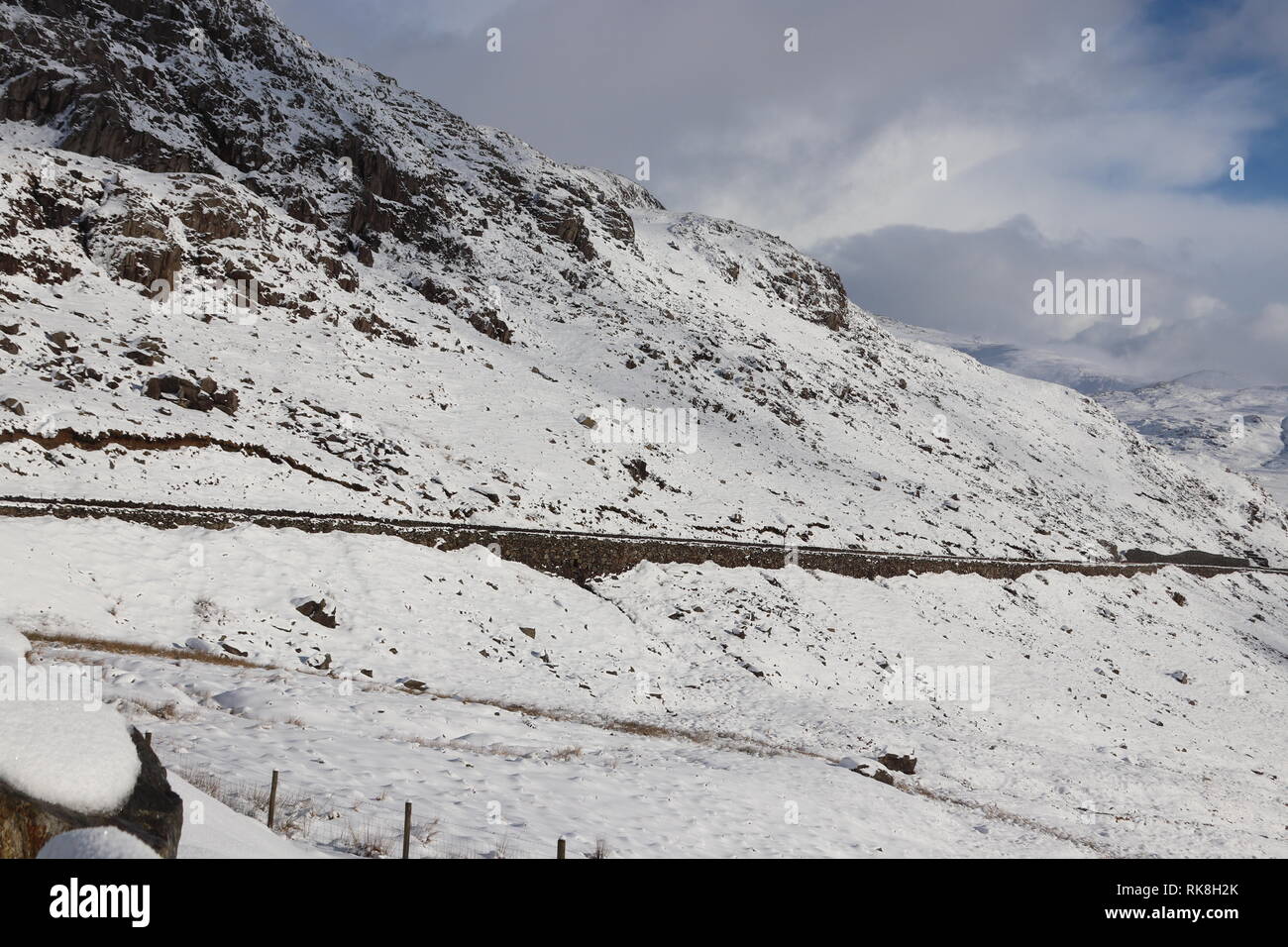 PenyPass Snowdon, Wales UK. Wednesday, January 30 2019, Weather UK