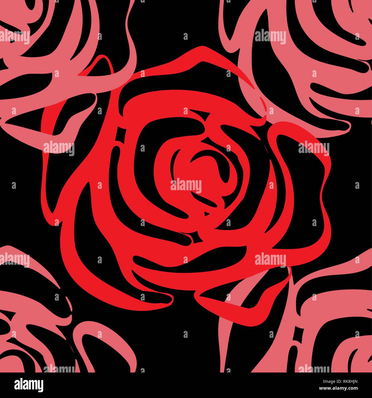 Seamless pattern with roses. Vector illustration eps 10 Stock Vector