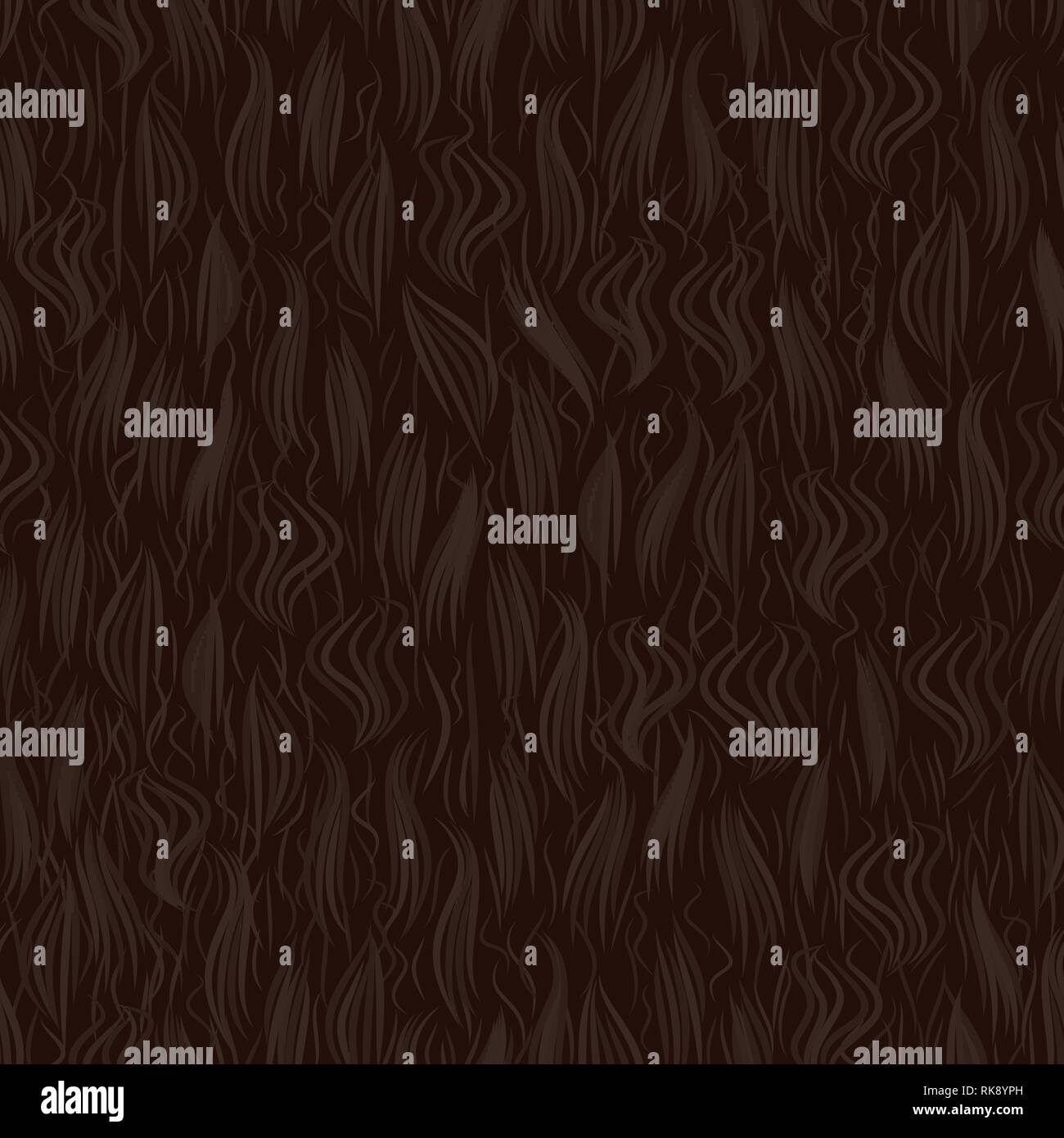 The texture of the brown fur. Seamless pattern background. Vector illustration. Stock Vector