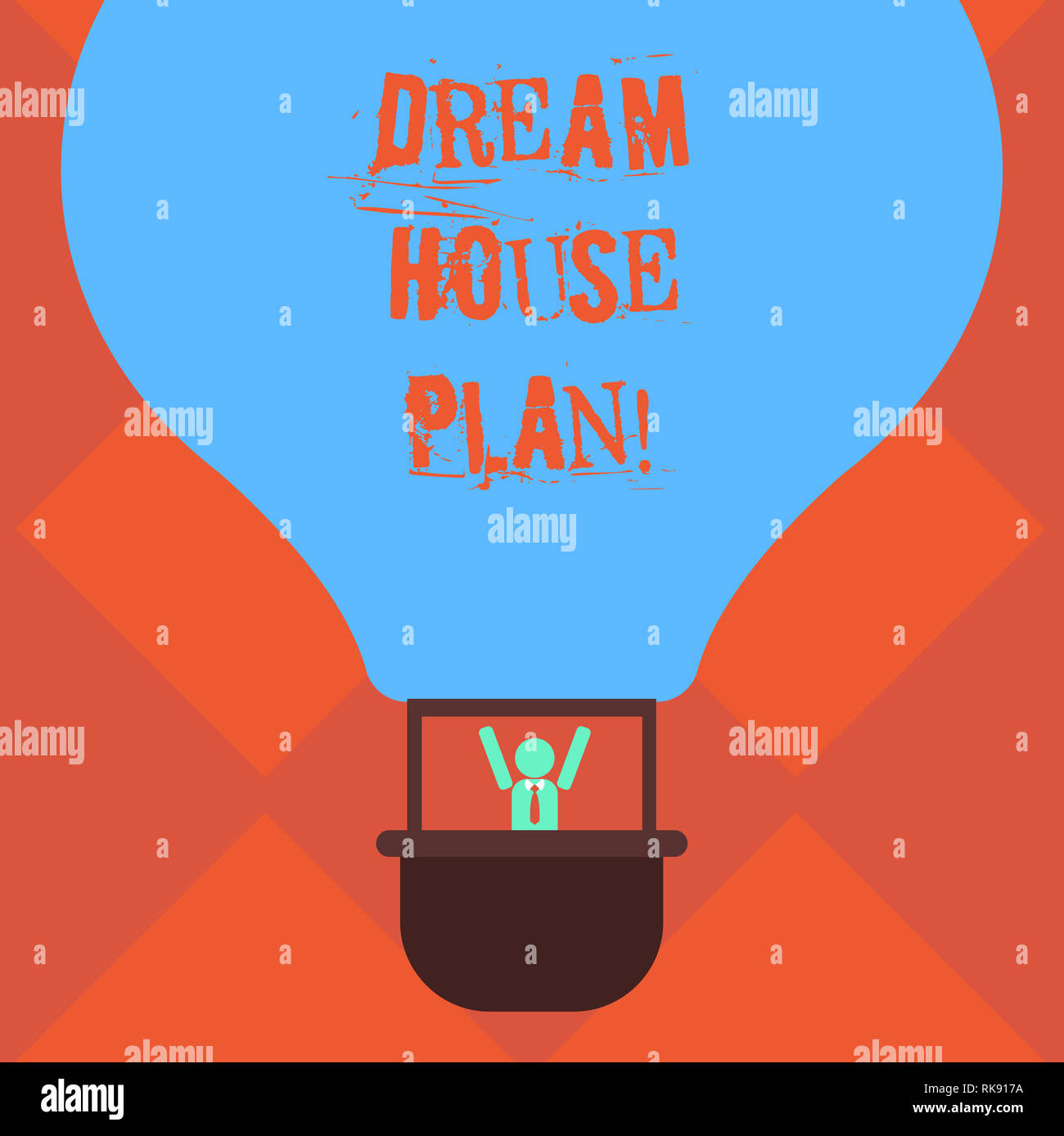 Handwriting text writing Dream House Plan. Concept meaning construction