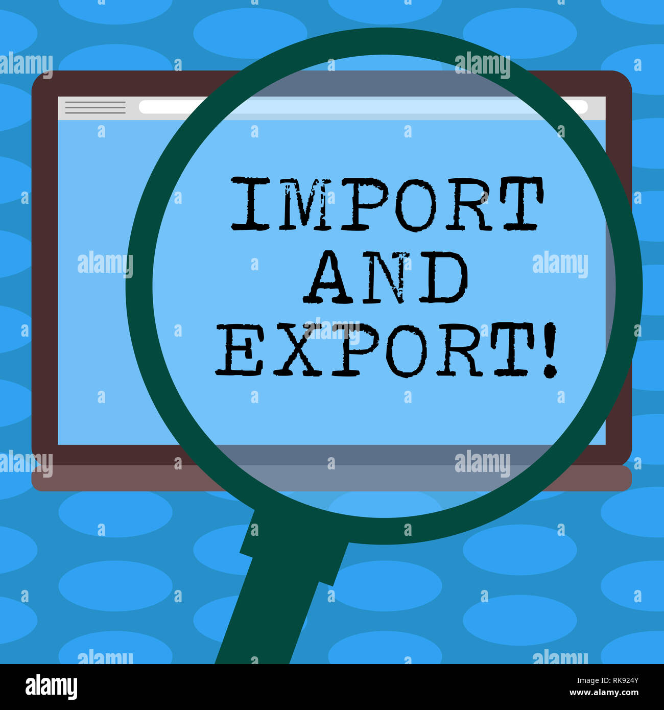 Word writing text Import And Export. Business concept for bring goods ...