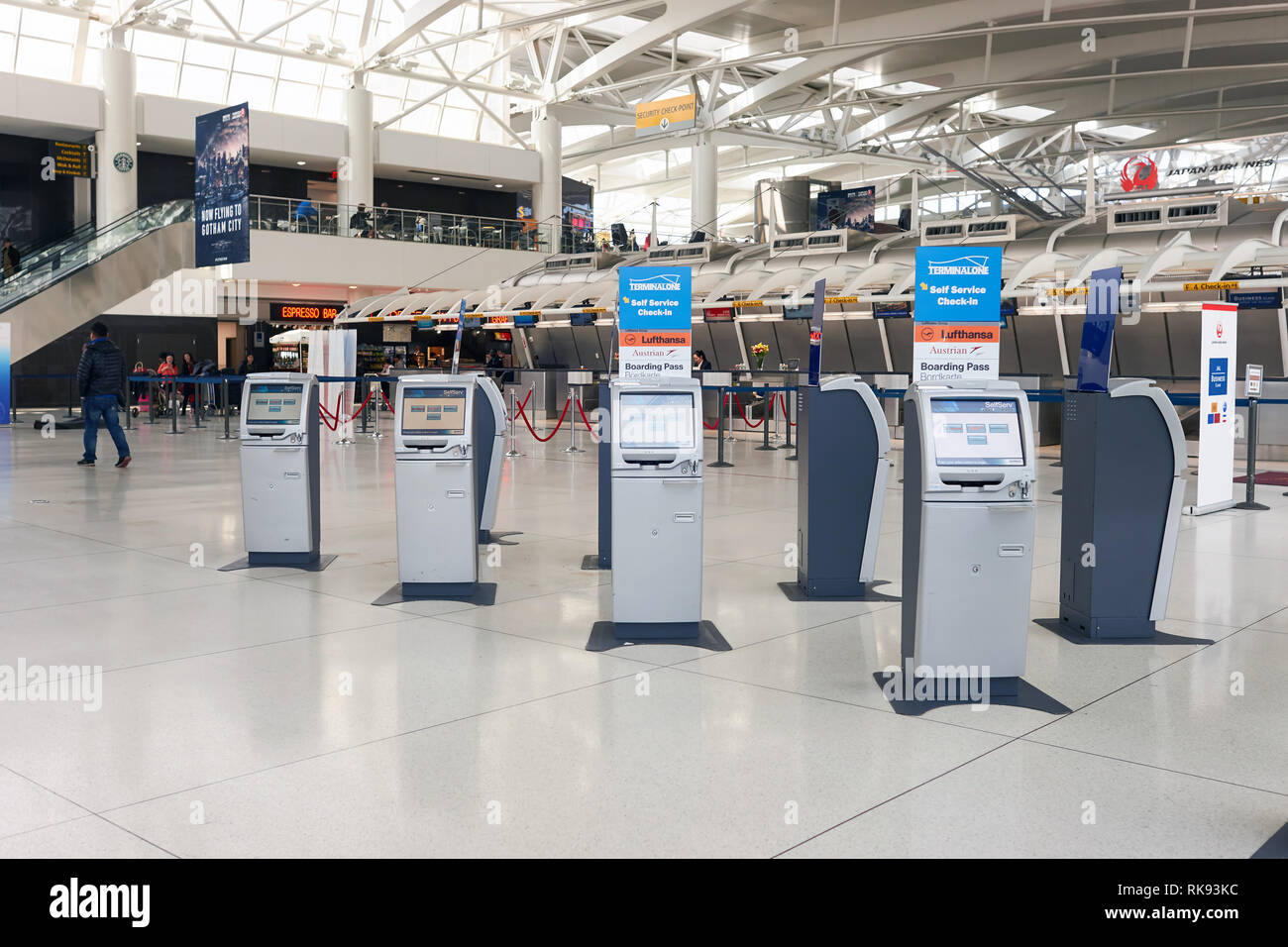 NEW YORK MARCH 22, 2016 inside of JFK airport. John F. Kennedy International Airport is a