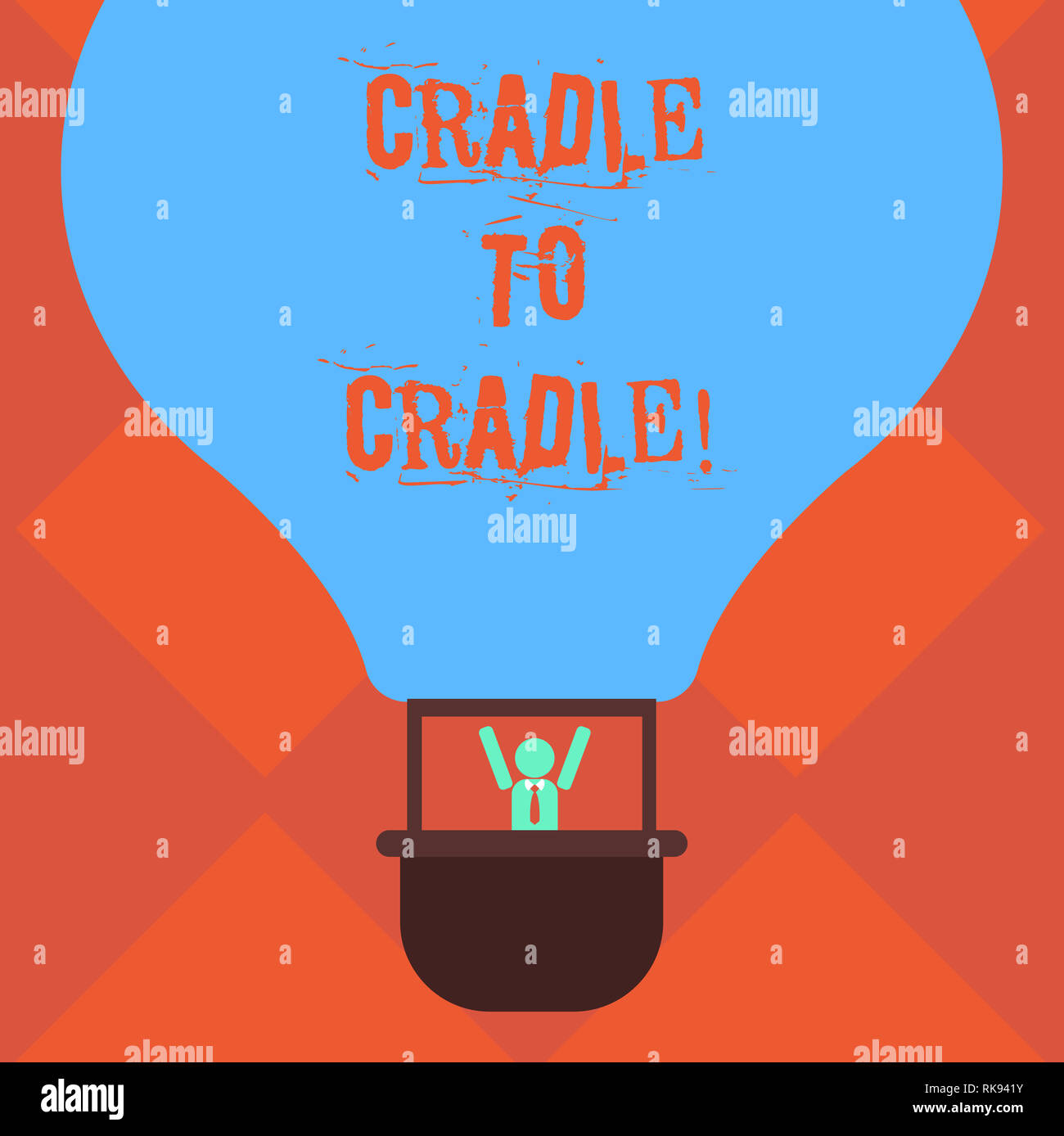 Handwriting text writing Cradle To Cradle. Concept meaning biomimetic approach to design of