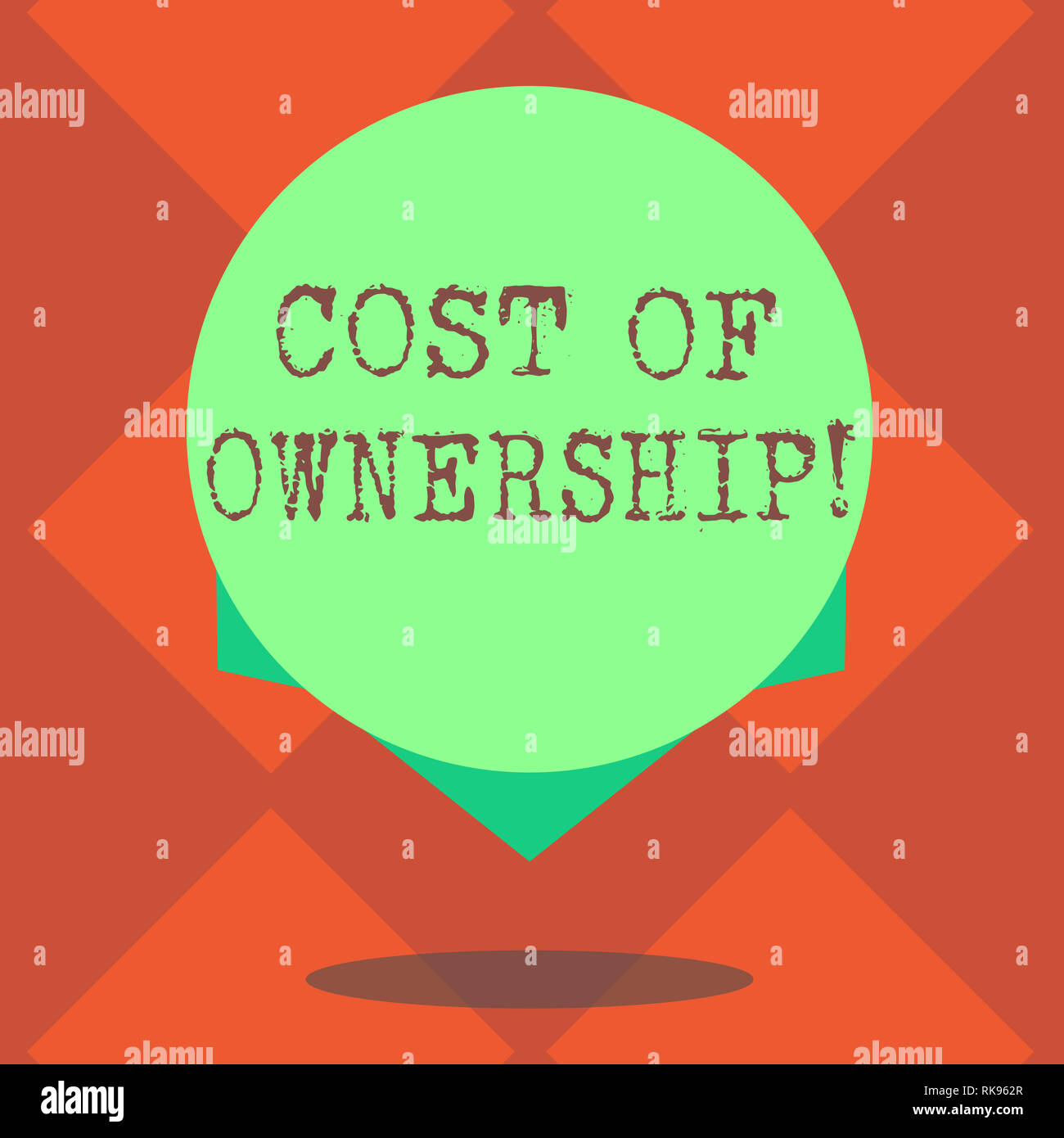 Handwriting text writing Cost Of Ownership. Concept meaning purchase