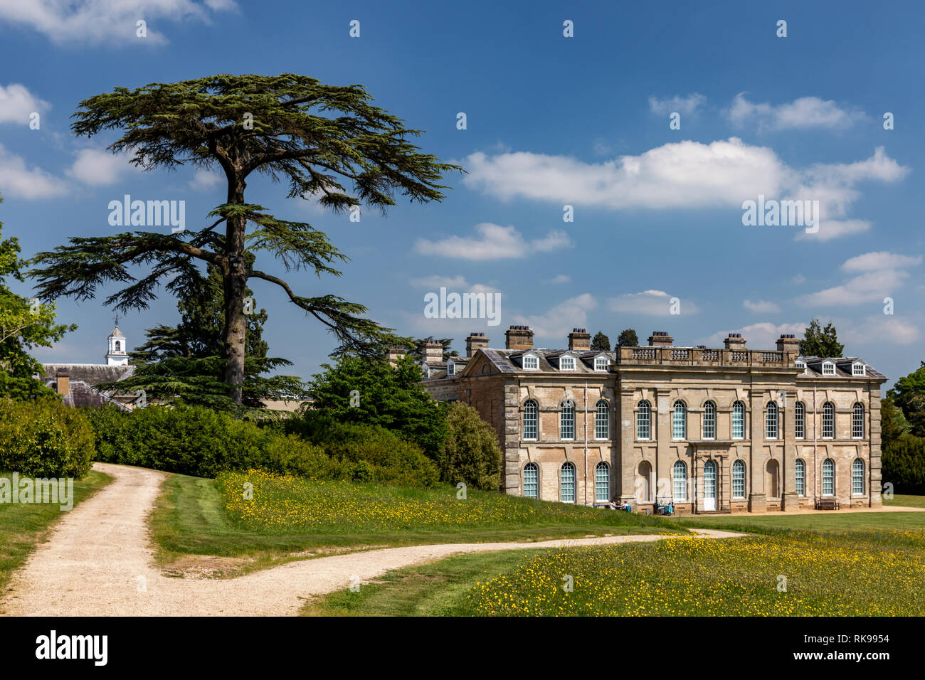 Compton Verney House  is an 18th-century country mansion at Compton Verney in Warwickshire, England. The gardens were landscaped by Capability Brown. Stock Photo