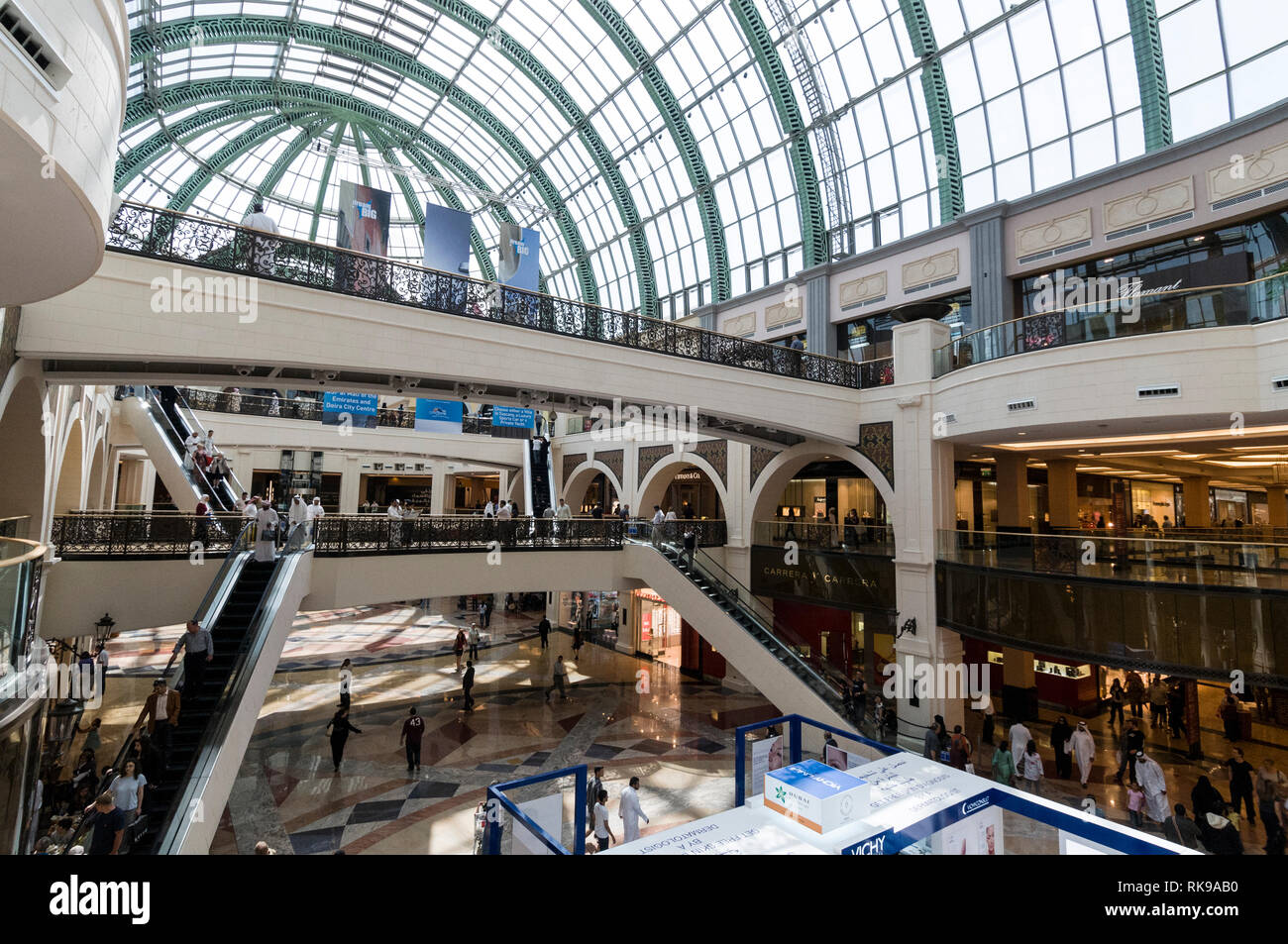 Main entrance inside the Mall of the Emirates shopping mall in Dubai in downtown Dubai at