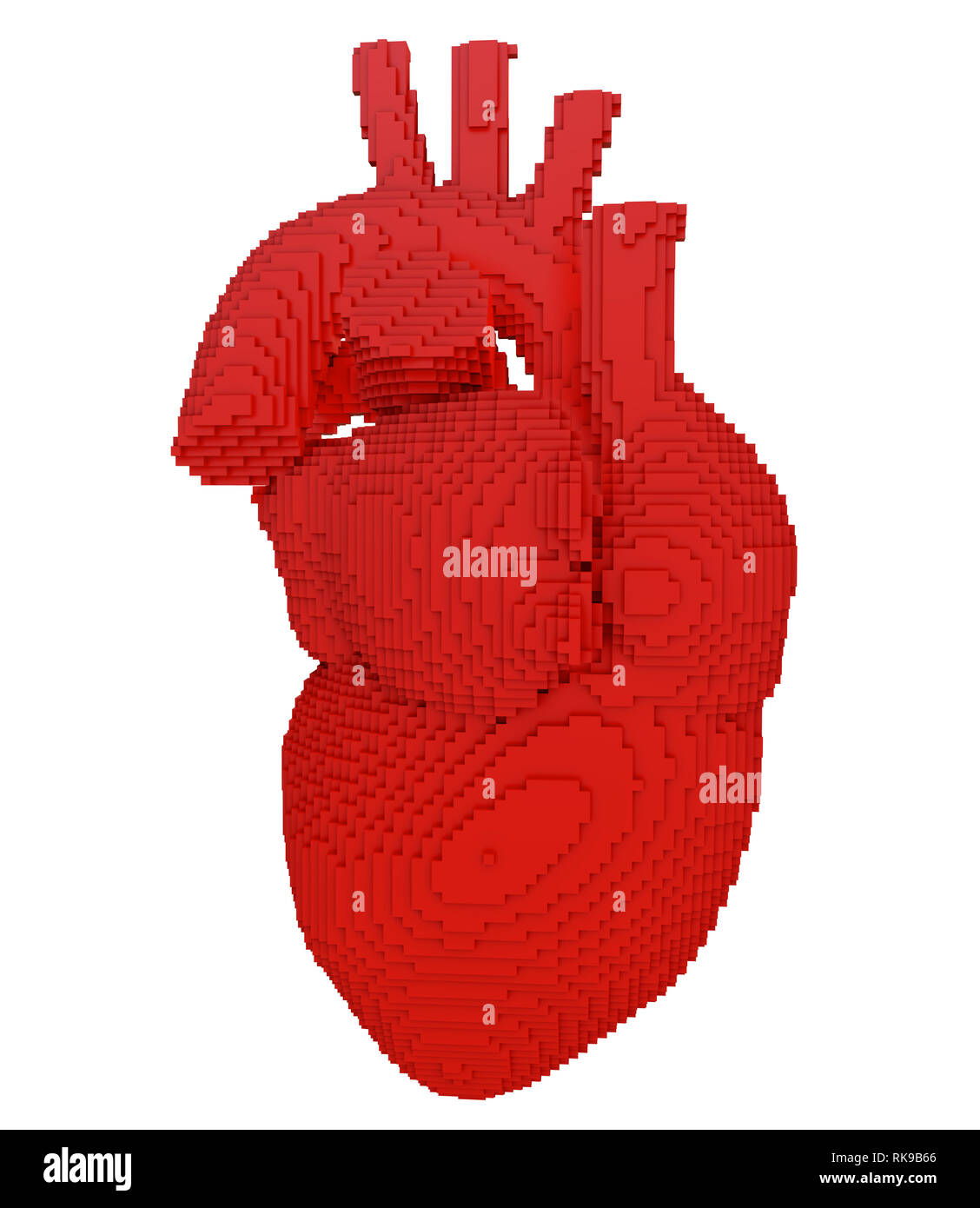 3d printed heart isolated Stock Photo