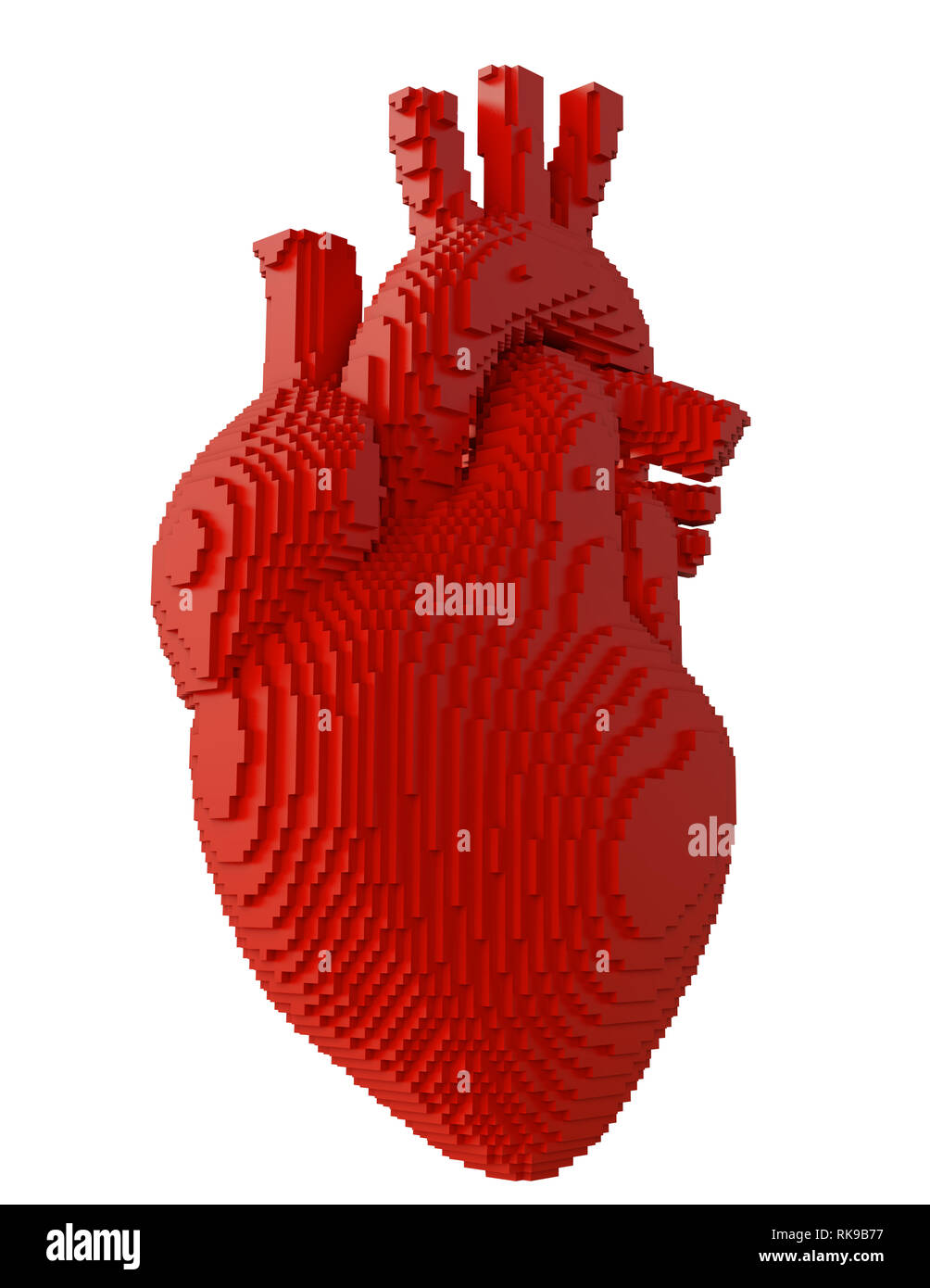 3d printed heart isolated Stock Photo