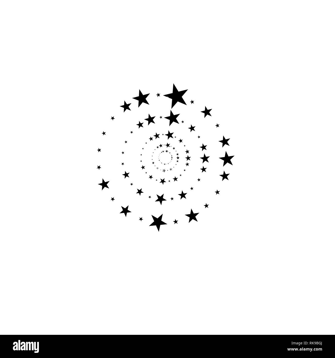 Stars In Circle Vector Illustration. Flat icon star frame symbol Stock Vector
