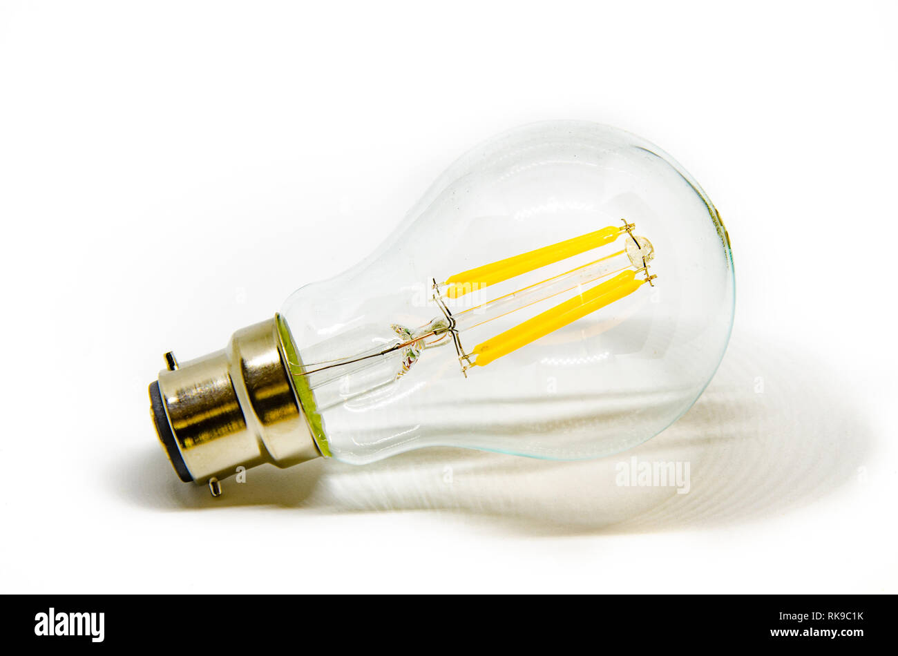 Light bulbs shot against a white background. Stock Photo