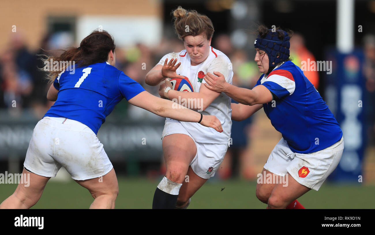 England S Lark Davies Is Tackled By France S Lise Arricastre And Clara Joyeux During The Women S Six Nations Match At Castle Park Doncaster Stock Photo Alamy England S Lark Davies Is Tackled By France S Lise Arricastre And Clara Joyeux During The Women S Six Nations Match At Castle Park Doncaster Stock Photo Alamy