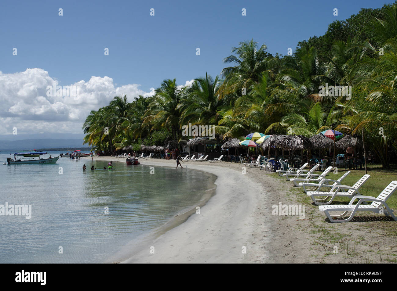 Beautiful starfish beach near Boca Del Drago on Bocas del Toro Archipelago, Panama Stock Photo