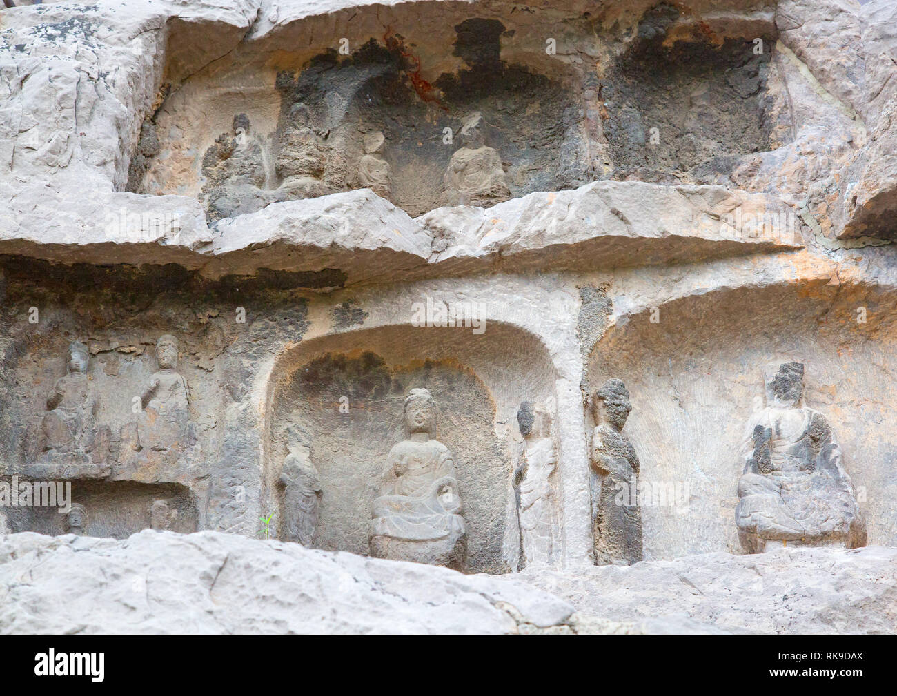 Famous Longmen Grottoes (statues of Buddha and Bodhisattvas carved in