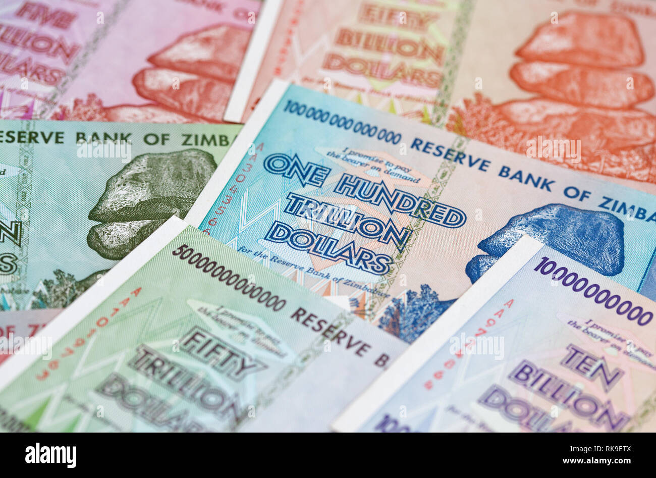 Banknotes of Zimbabwe after hyperinflation Stock Photo - Alamy