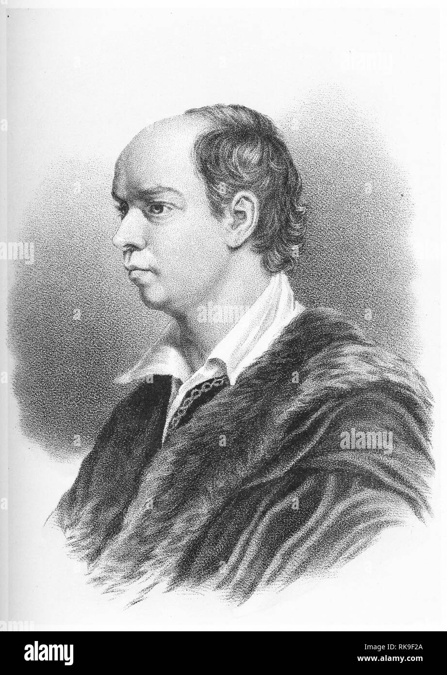 Engraving of Oliver Goldsmith (1728 – 1774) Irish novelist