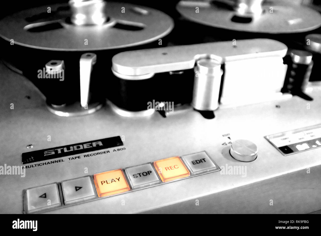 Top view of old sound recording tape, reel to reel type and box with room  for text. filtered image Stock Photo by ©tomert 59381319, sound recording  tape