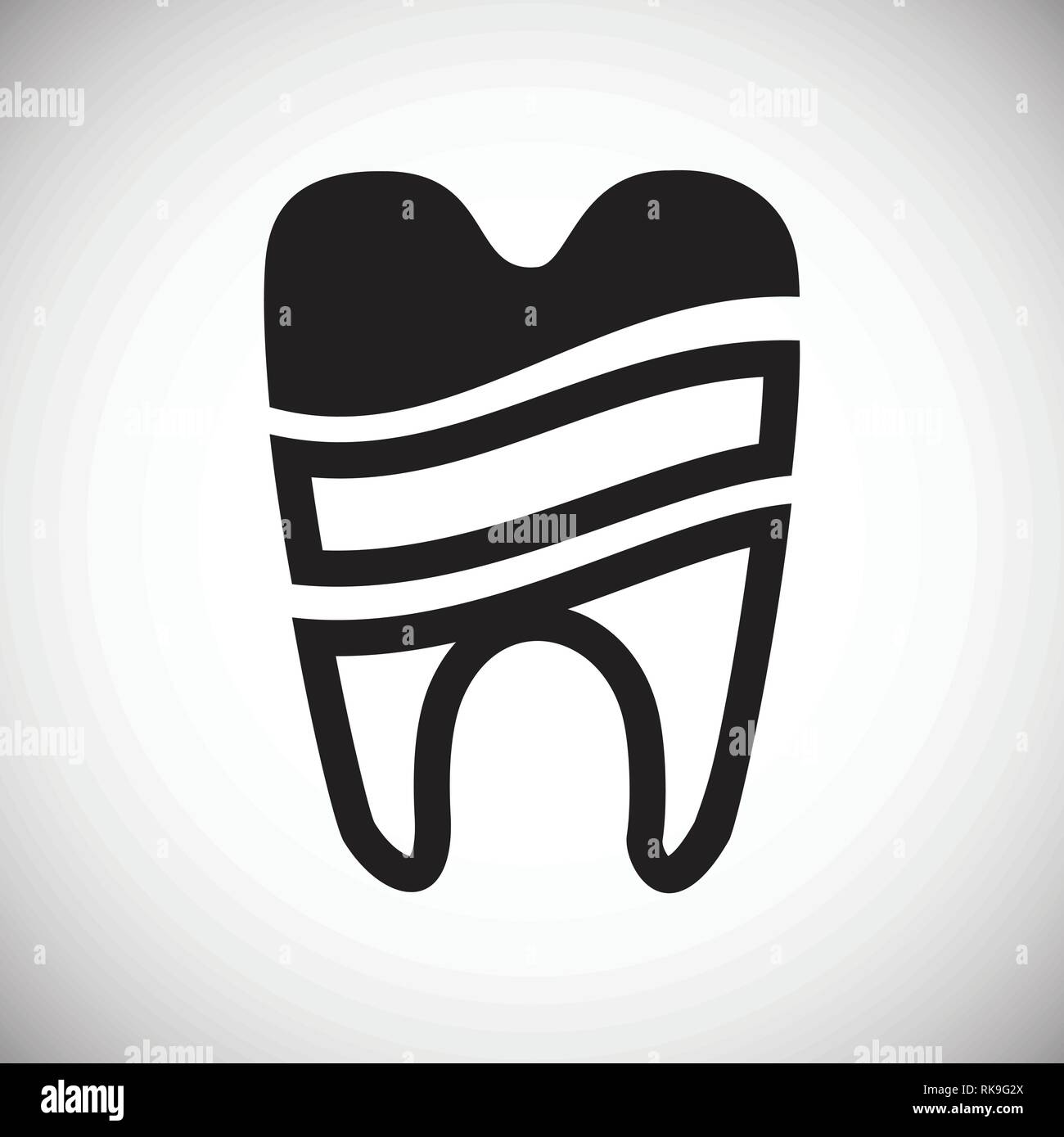 Tooth icon on white background for graphic and web design, Modern ...