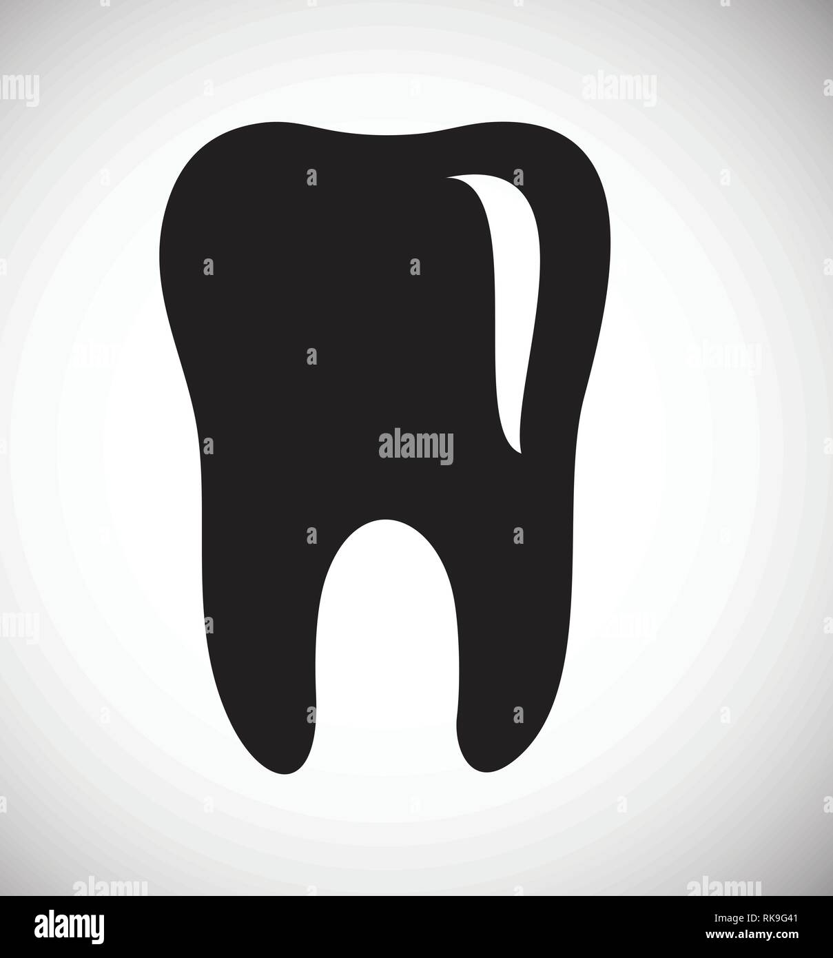 Tooth icon on white background for graphic and web design, Modern ...