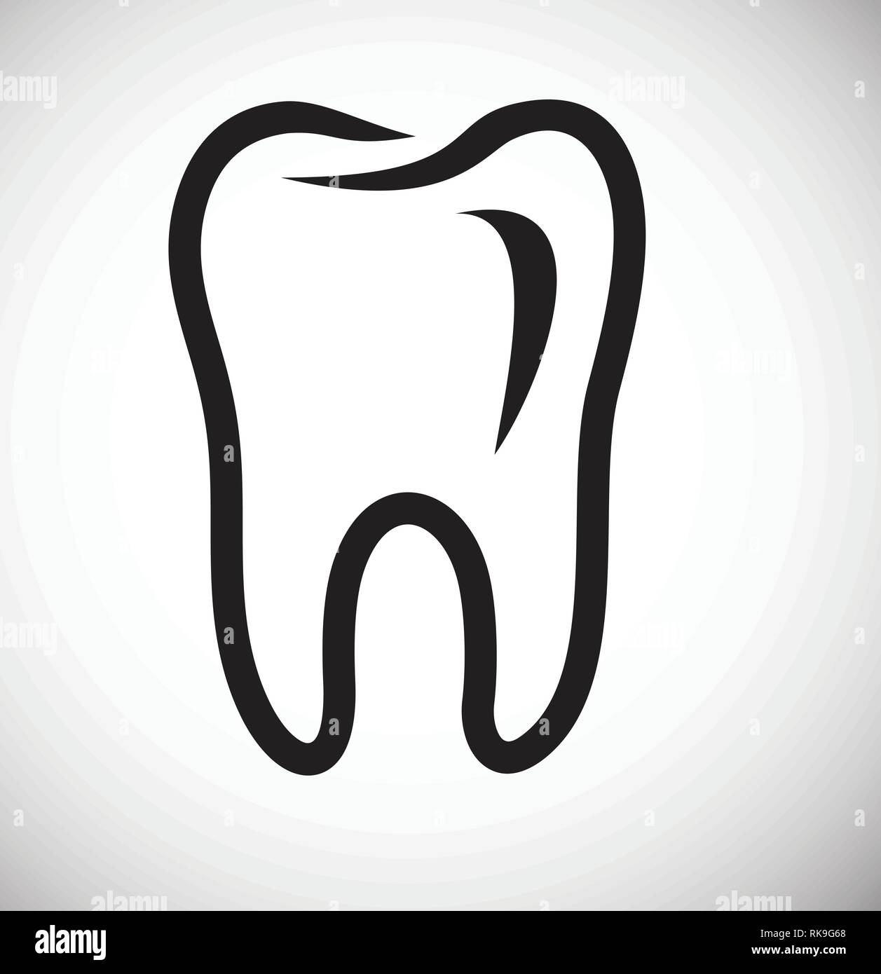 Tooth icon on white background for graphic and web design, Modern ...
