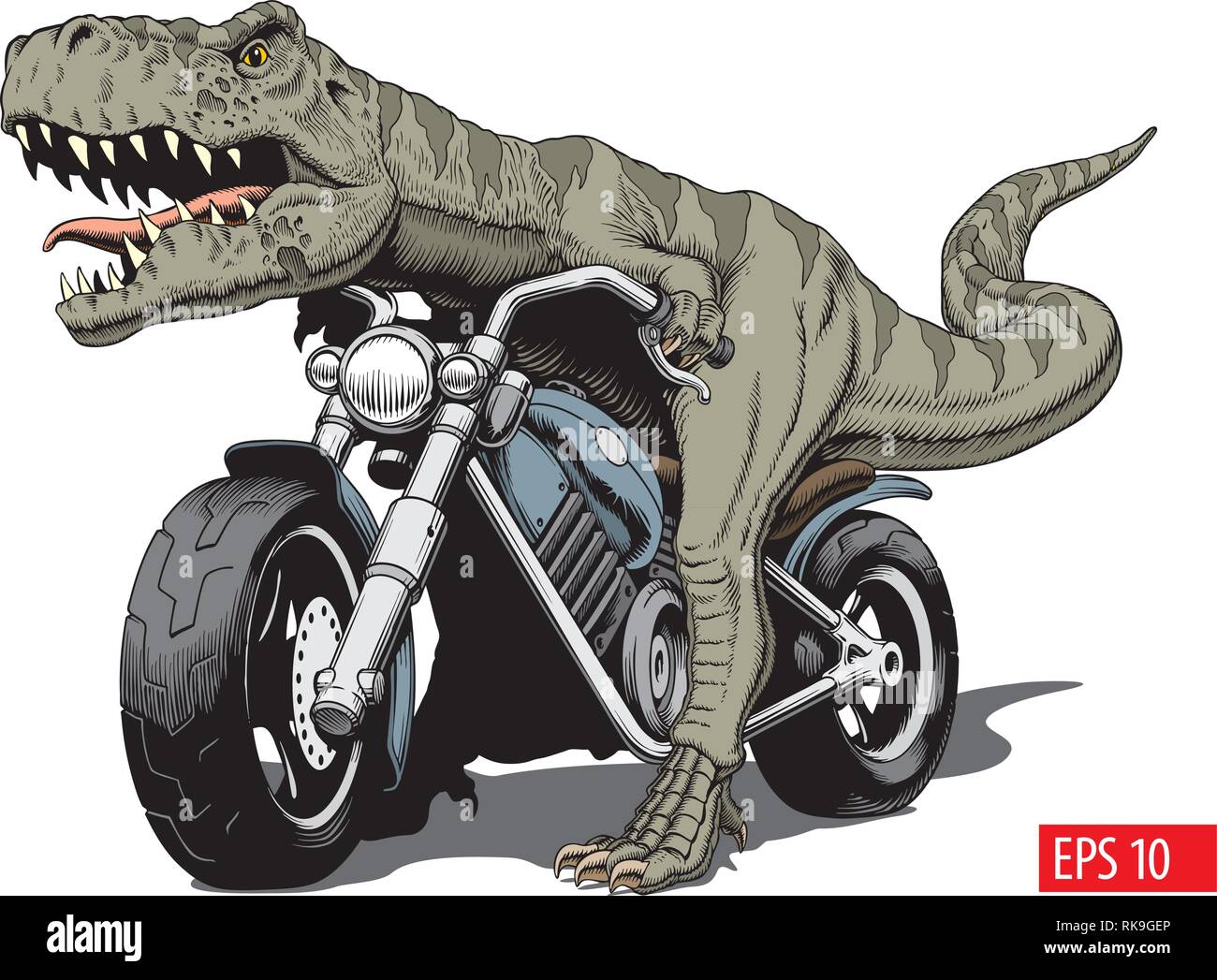 dinosaur riding a bike
