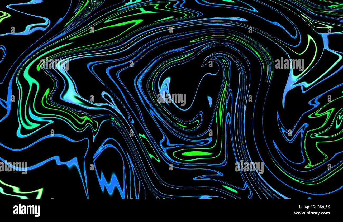Digital liquid cyberpunk wave background. Marble artistic texture for creating artworks and prints. Stock Photo