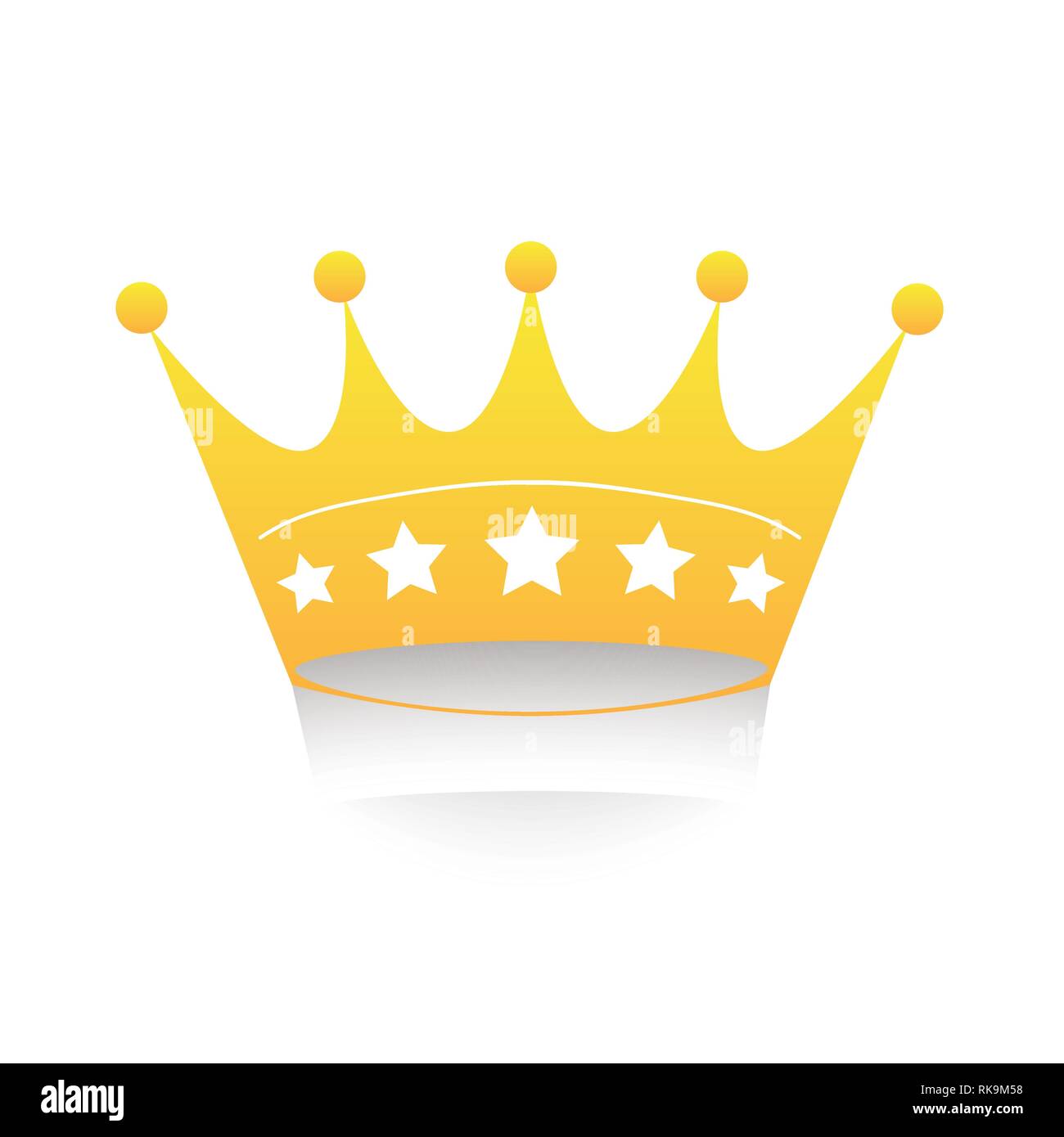 Vector golden crown. Flat style. Isolated icon Stock Vector Image & Art ...