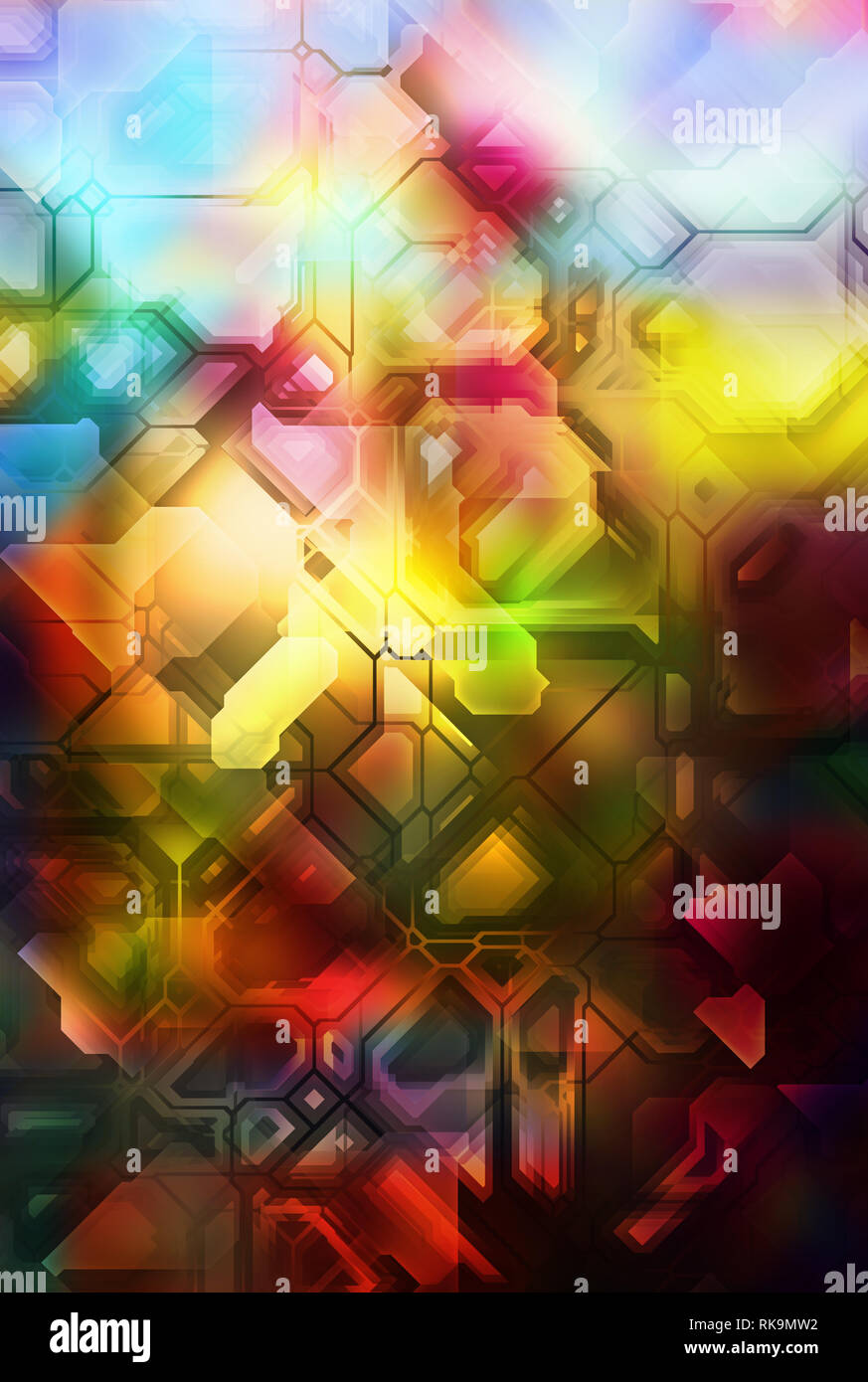abstract colorful background with geometric shapes Stock Photo - Alamy