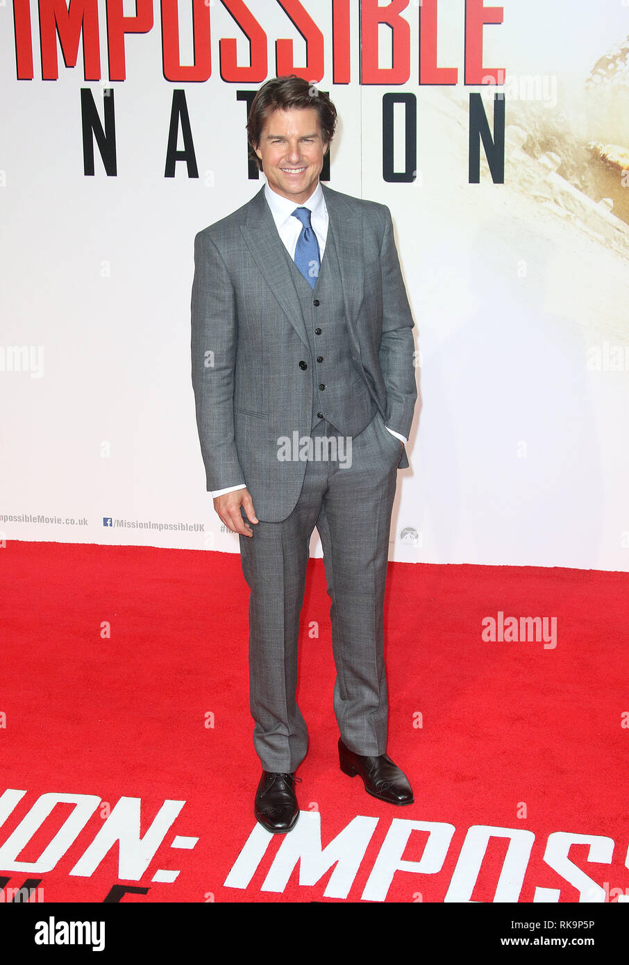 July 25, 2015 - Tom Cruise attending the 'Mission: Impossible Rogue Nation' Special Screening at the BFI IMAX in London, UK. Stock Photo