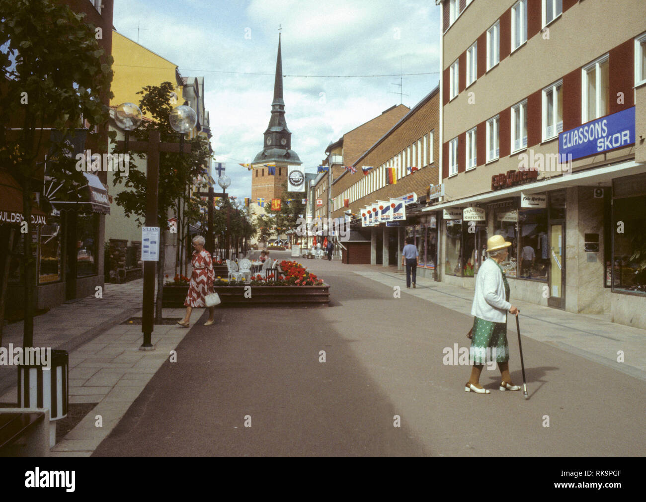MORA Dalarna main street in summer Stock Photo - Alamy