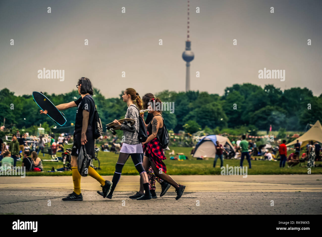 Berlin Tempelhofer Freiheit Stock Photo