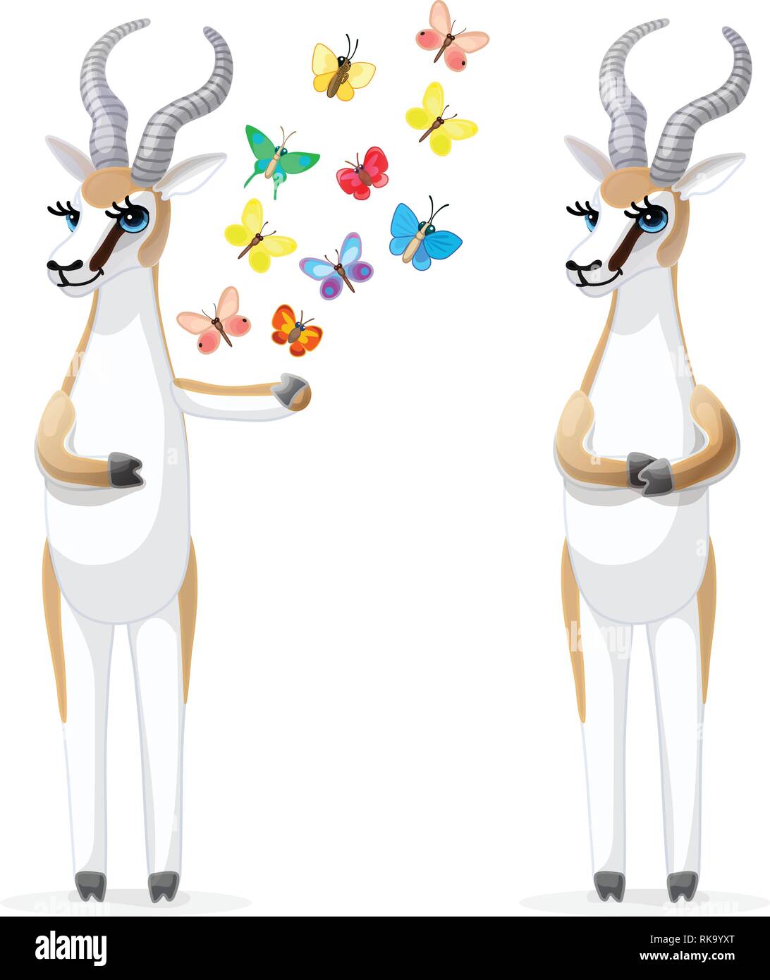 Springbok horns Stock Vector Images - Alamy