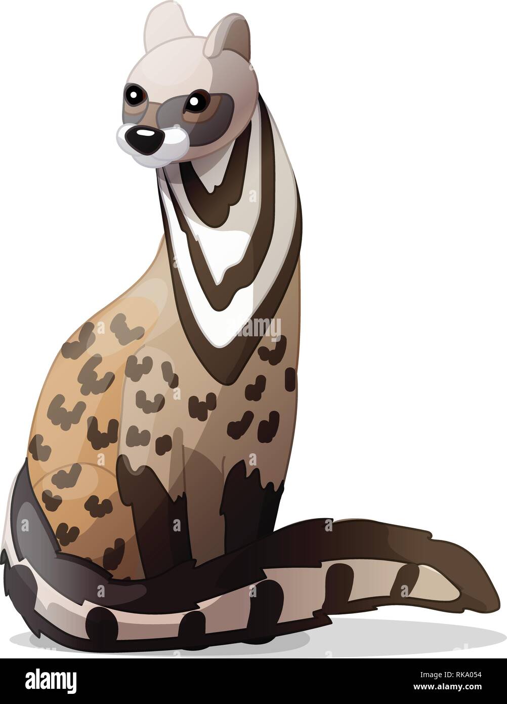 vector cartoon animal clipart: civet cat Stock Vector Image & Art - Alamy