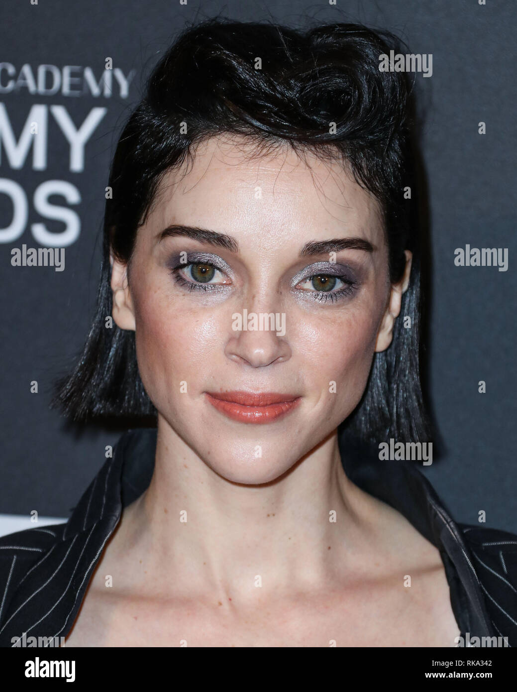 California, USA. 9th Feb 2019. Musician St. Vincent (Annie Erin Clark) arrives at The Recording