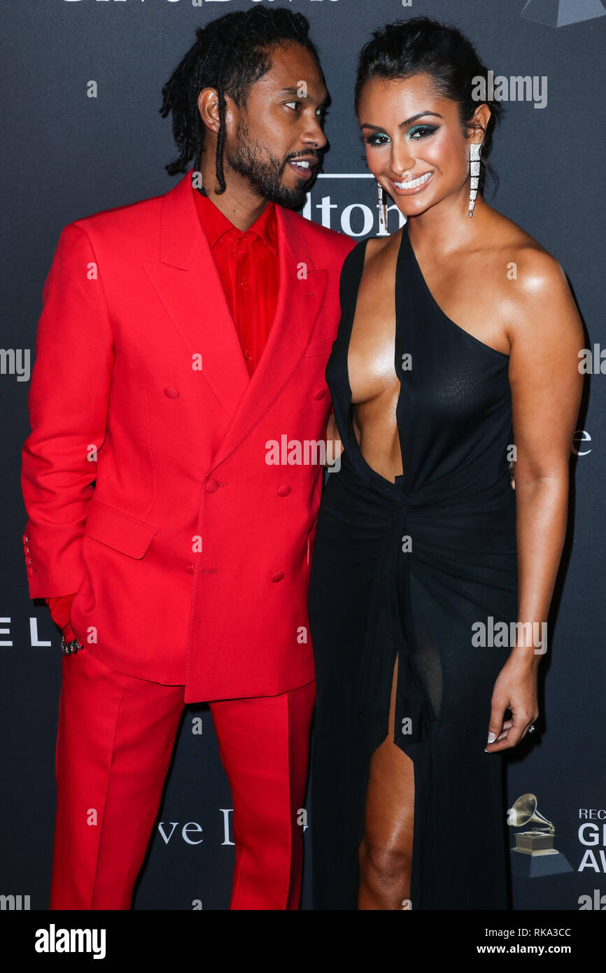 California, USA. 9th Feb 2019. Singer Miguel and wife/actress Nazanin