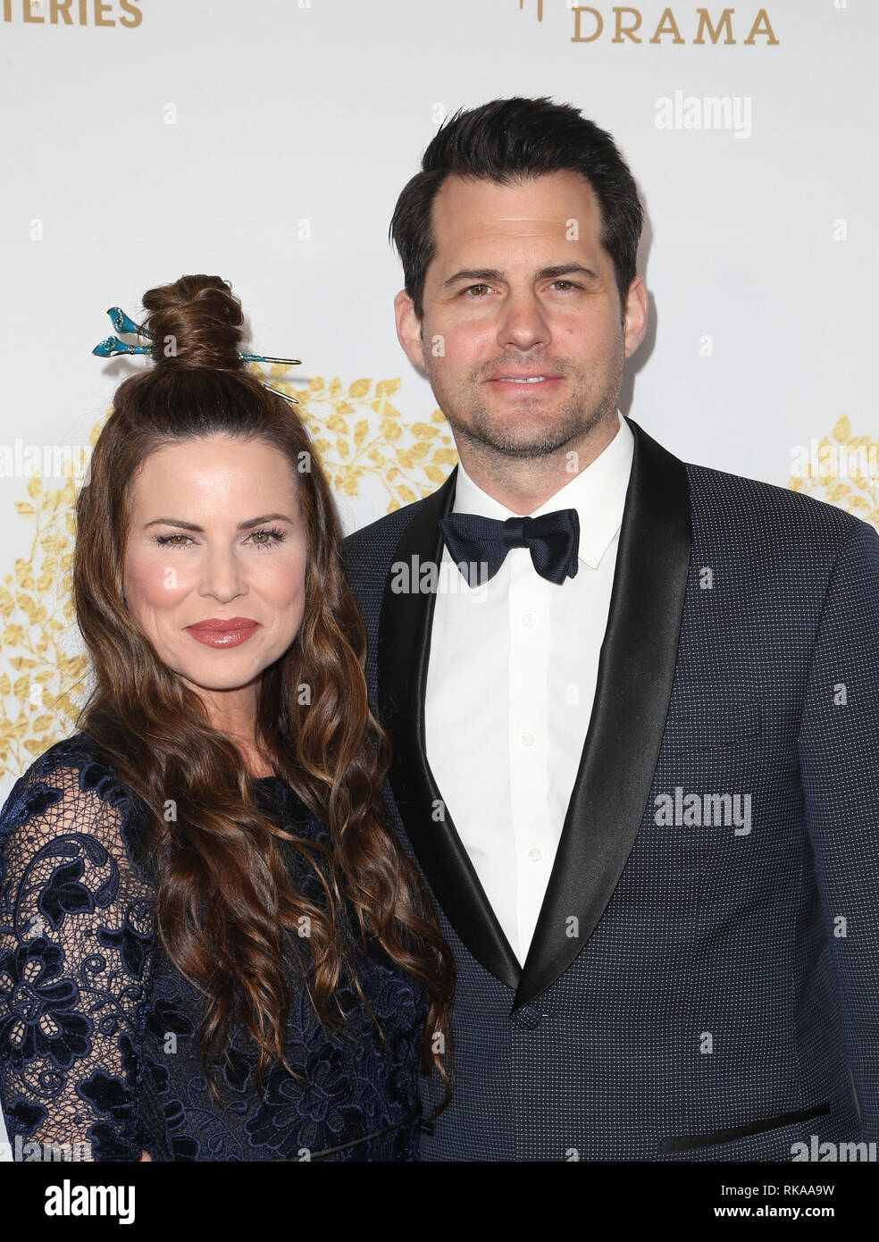 PASADENA, CA - FEBRUARY 9: Kristoffer Polaha, Julianne Morris, at the Hallmark Channel and Hallmark Movies & Mysteries Winter 2019 TCA at Tournament House in Pasadena, California on February 9, 2019. Credit: Faye Sadou/MediaPunch Stock Photo