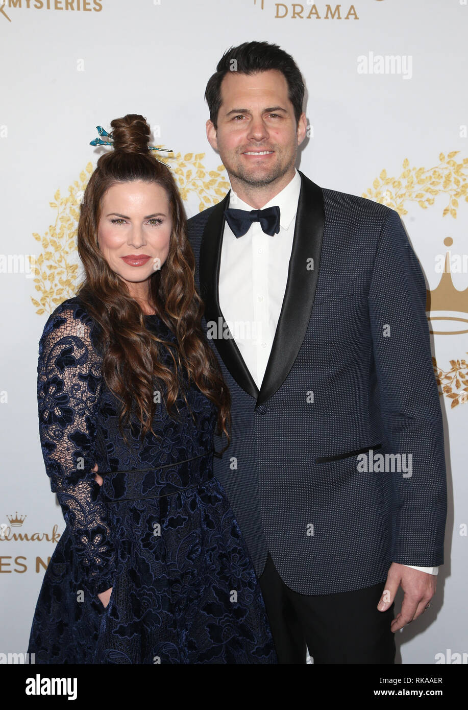 PASADENA, CA - FEBRUARY 9: Kristoffer Polaha, Julianne Morris, at the Hallmark Channel and Hallmark Movies & Mysteries Winter 2019 TCA at Tournament House in Pasadena, California on February 9, 2019. Credit: Faye Sadou/MediaPunch Stock Photo