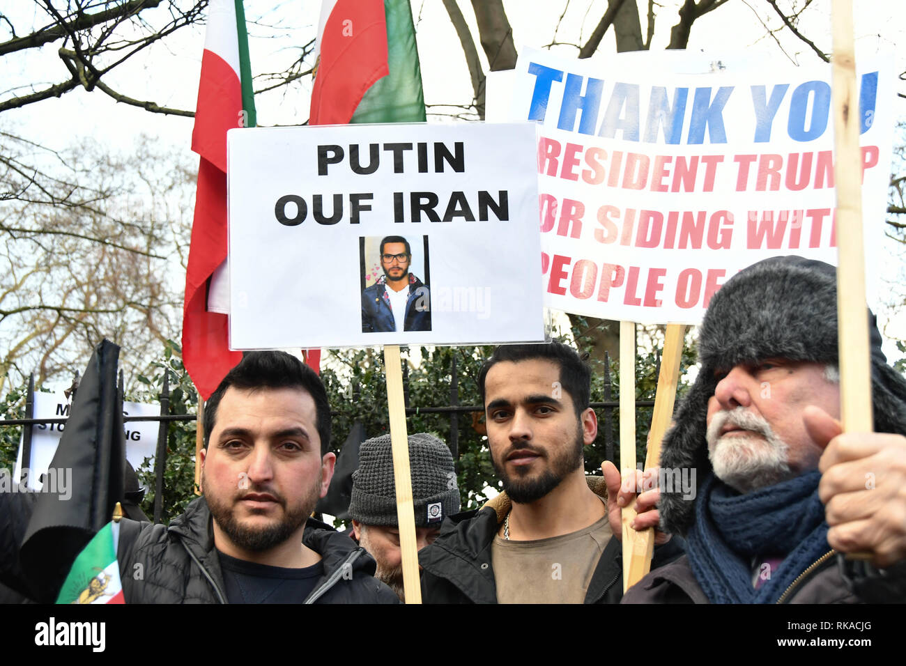 London, UK. 10th Feb 2019. The Iranian Kurds protest against Usurp Islamic Regime of Iran outside the Embassy of The Islamic Republic of Iran in London, UK. 10th Feb, 2019. Credit: Picture Capital/Alamy Live News Stock Photo