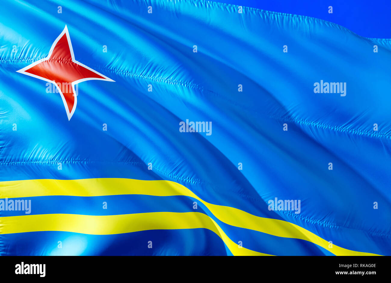 Aruba Flag 3D Waving Flag Design The National Symbol Of Aruba 3D Aruba Flag 3D Waving Flag Design The National Symbol Of Aruba 3D