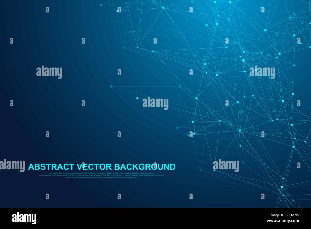 Futuristic abstract vector background blockchain technology. Deep web background. Peer to peer network business concept. Global cryptocurrency Stock Vector