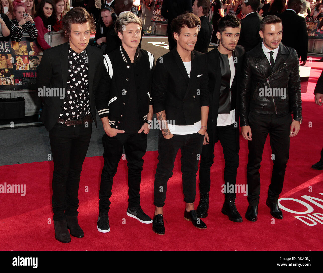 One Direction: This Is Us - World Premiere, Empire, Leicester Square,  London Photo Shows: One Direction members Harry Styles, Niall Horan, Louis  Tomli Stock Photo - Alamy