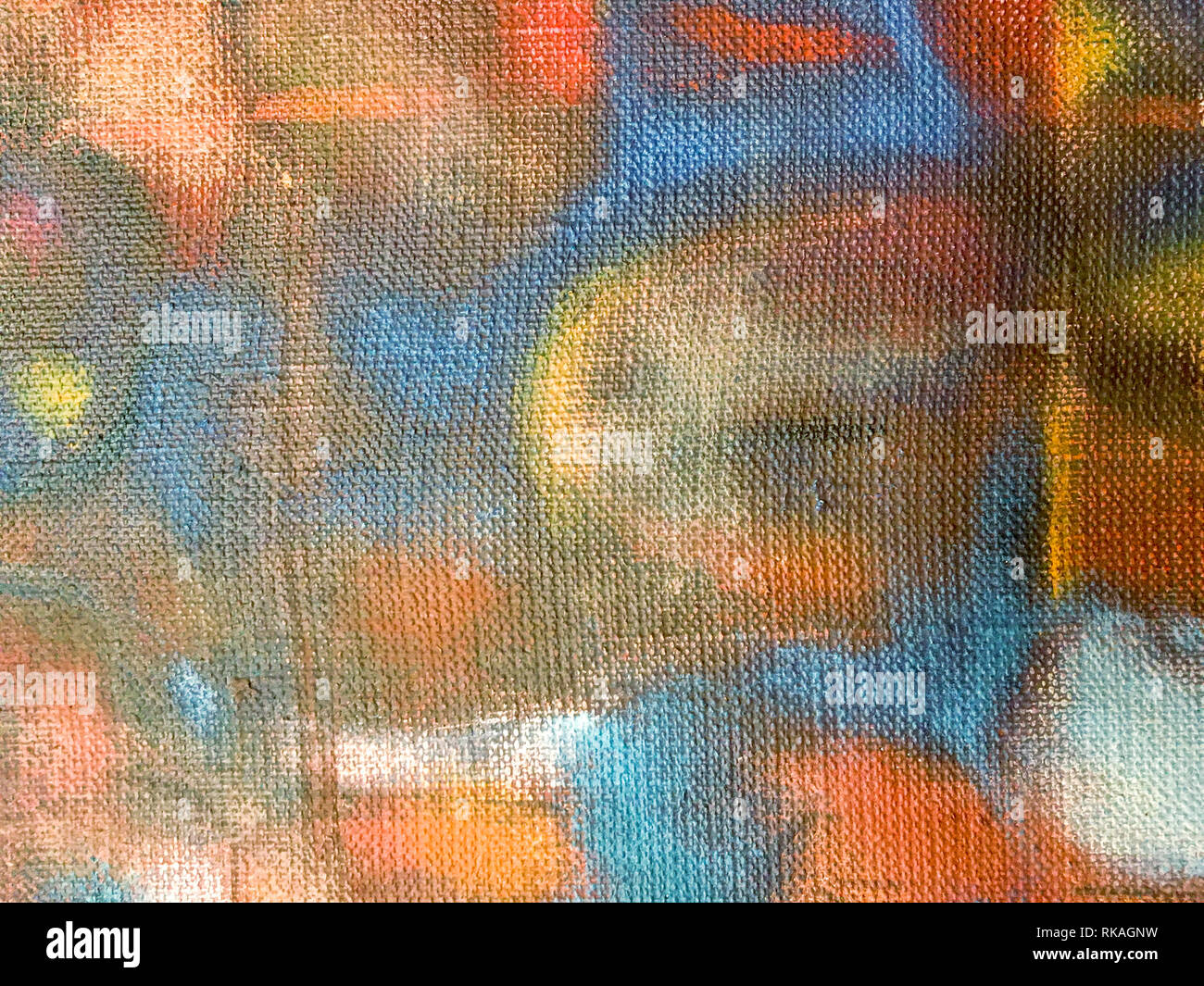 artistic abstract hand painted canvas background in orange colors Stock ...
