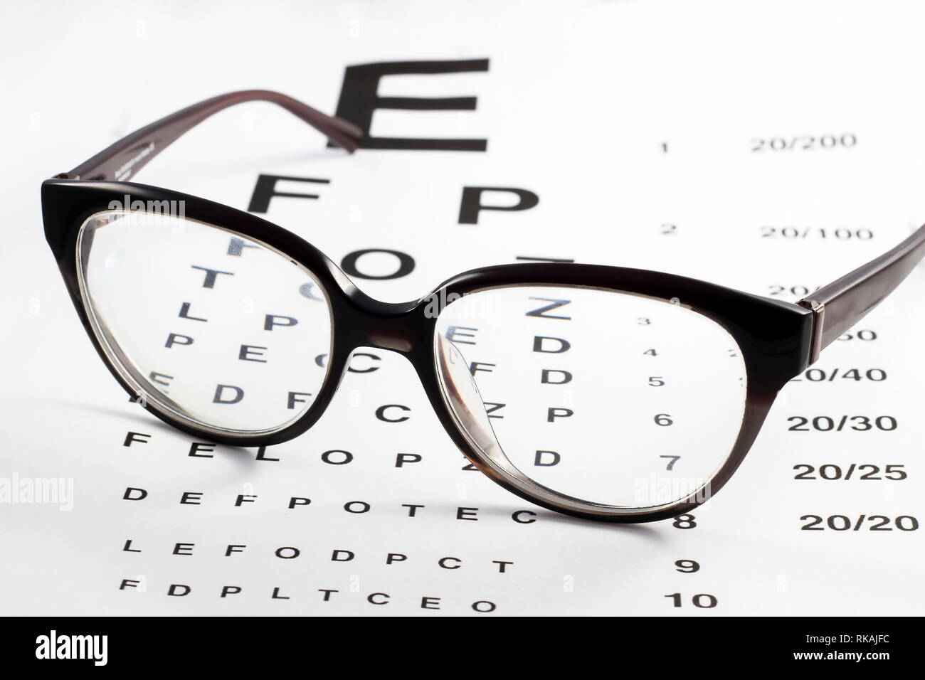 Glasses eye chart check up doctor optometry hires stock photography