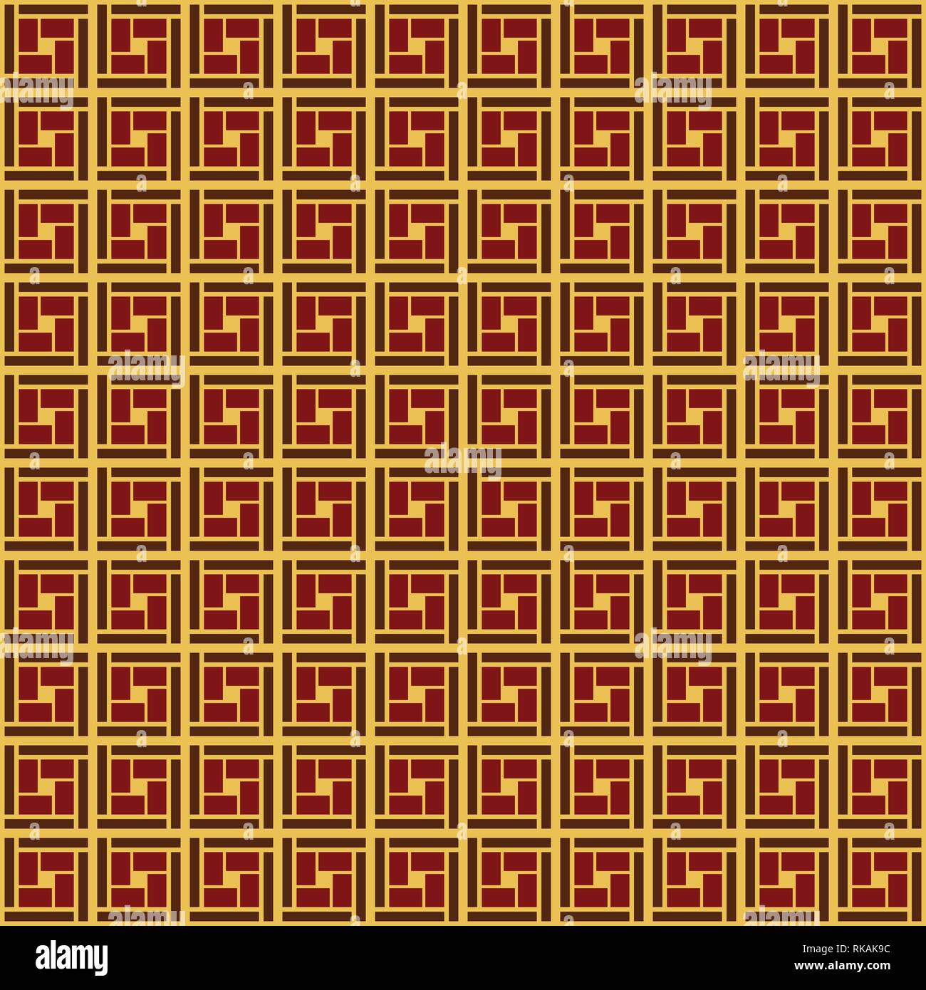 Seamless color pattern with symmetric geometric ornament. Regular tiled ...